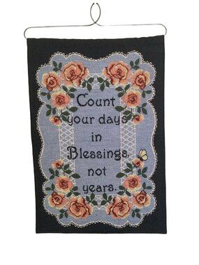 Blessings Inspirational Tapestry Wall Hanging Art Count Your Days In Blessings